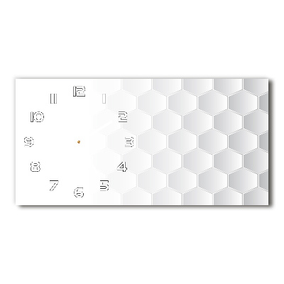 Glazen klok horizontaal Achtergrond met zeshoeken