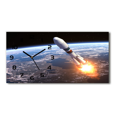 Glazen klok horizontaal Ruimteraket