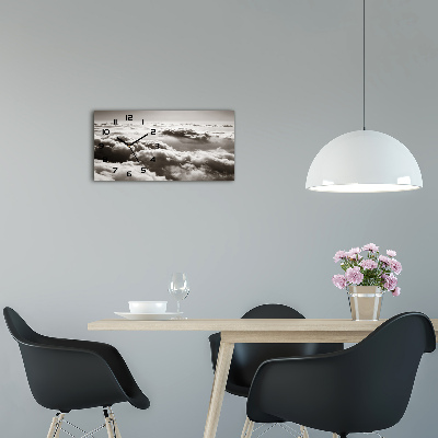 Glazen klok horizontaal Wolken vanuit vogelperspectief