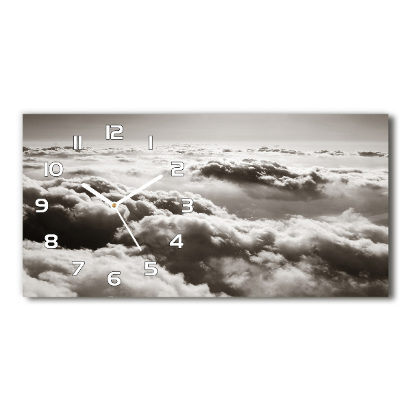 Glazen klok horizontaal Wolken vanuit vogelperspectief