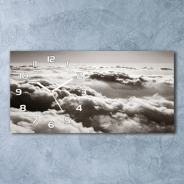 Glazen klok horizontaal Wolken vanuit vogelperspectief