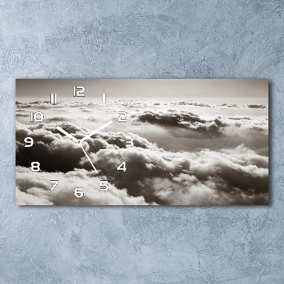 Glazen klok horizontaal Wolken vanuit vogelperspectief