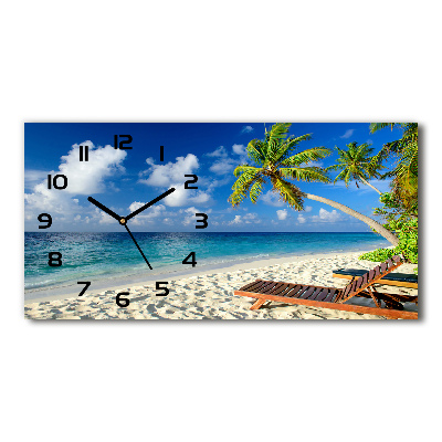 Glazen klok horizontaal Tropisch strand