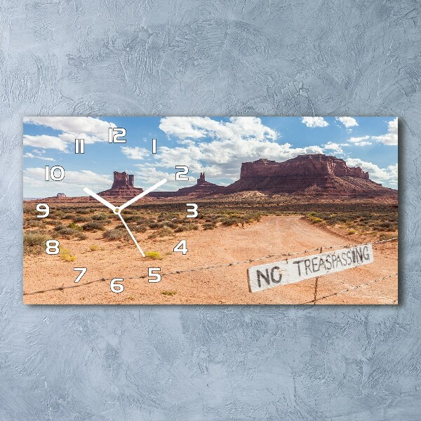 Glazen wandklok rechthoekig Arizona, VS