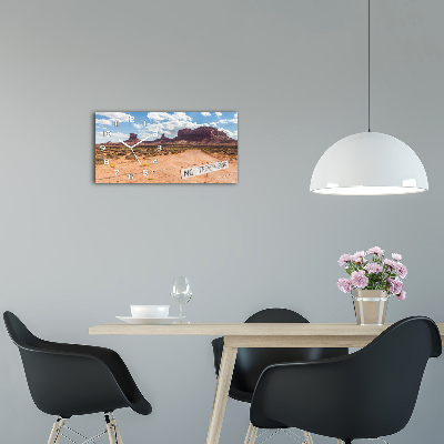 Glazen wandklok rechthoekig Arizona, VS