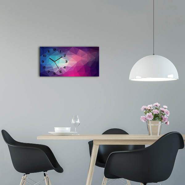 Langwerpige wandklok van glas Abstracte achtergrond