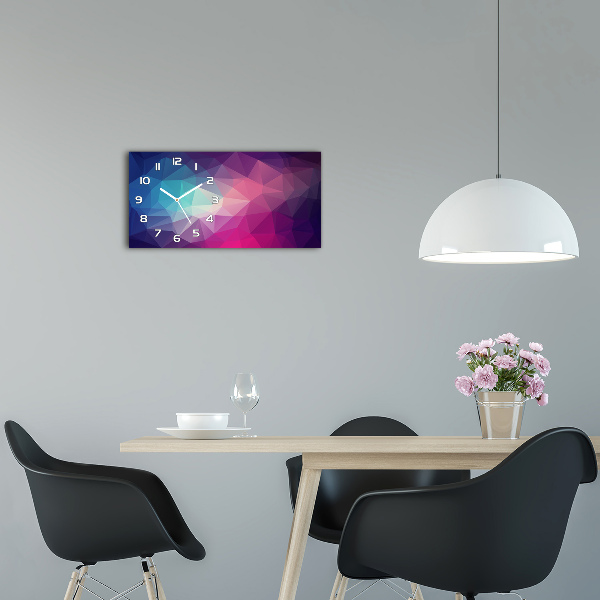 Langwerpige wandklok van glas Abstracte achtergrond