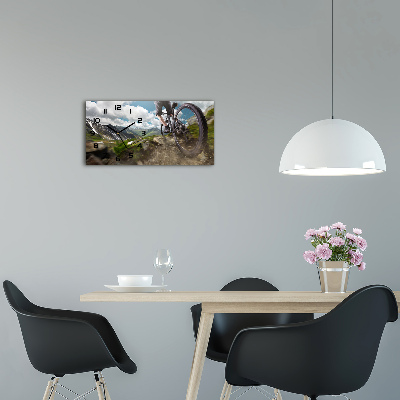 Glazen klok horizontaal Mountainbiken