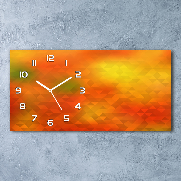 Glazen klok horizontaal Abstracte driehoeken