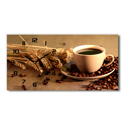 Glazen klok horizontaal Aromatische koffie