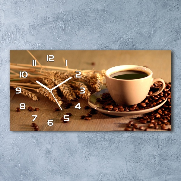 Glazen klok horizontaal Aromatische koffie