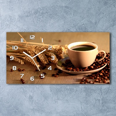 Glazen klok horizontaal Aromatische koffie
