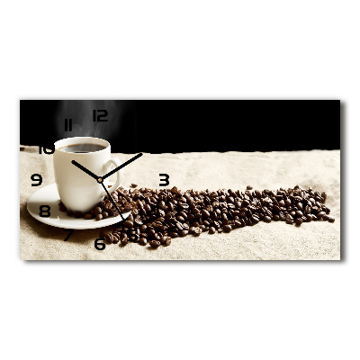 Glazen klok horizontaal Aromatische koffie