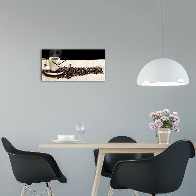 Glazen klok horizontaal Aromatische koffie