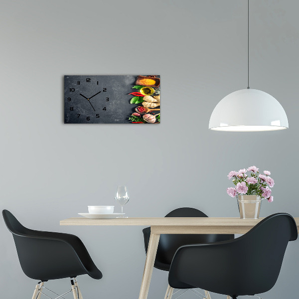 Glazen klok horizontaal Kruiden en specerijen