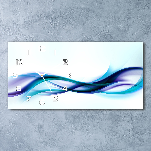 Glazen klok horizontaal Abstracte golven