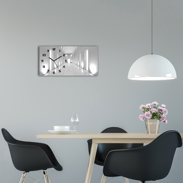 Glazen wandklok rechthoekig Hal