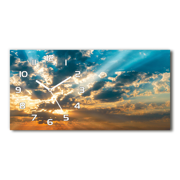 Glazen klok horizontaal Zonsondergang