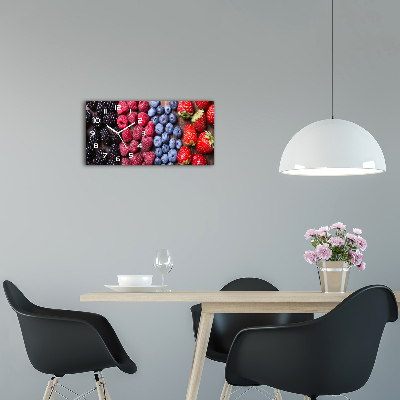 Glazen wandklok rechthoekig Bosvruchten