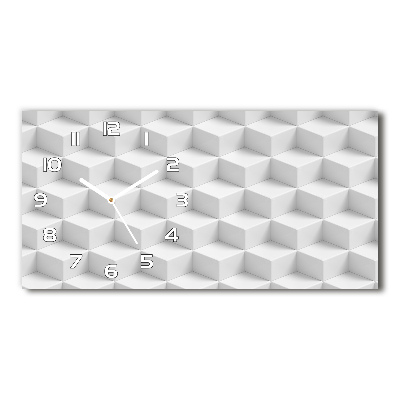 Langwerpige wandklok van glas 3D-abstractie