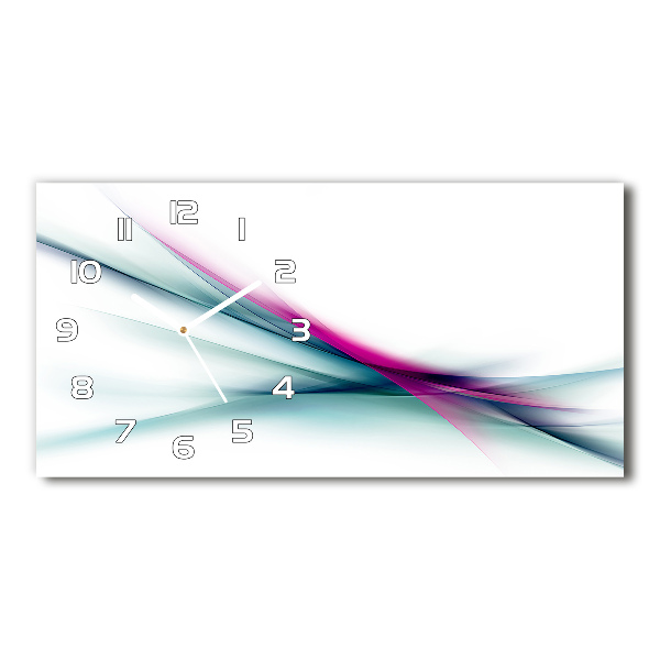 Glazen klok horizontaal Abstracte golven