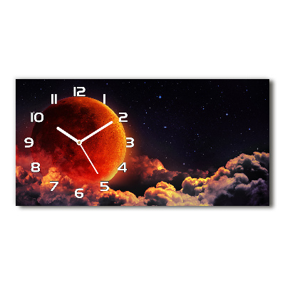 Glazen klok horizontaal Maansverduistering