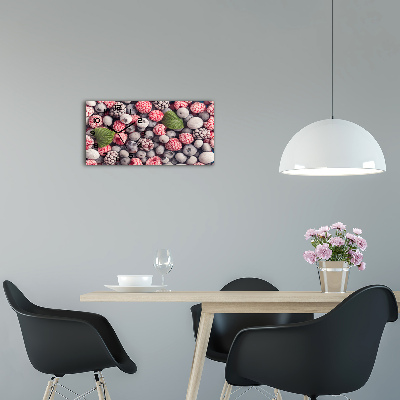 Glazen klok horizontaal Bevroren bosvruchten