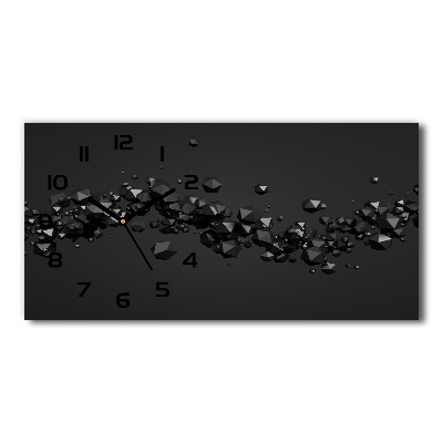 Langwerpige wandklok van glas 3D-abstractie