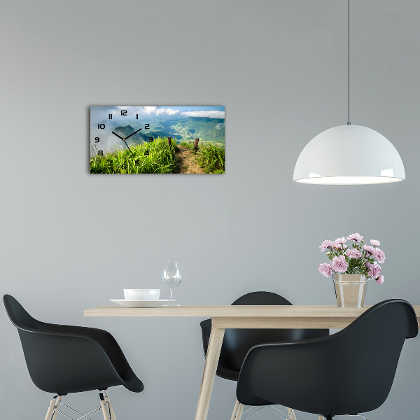 Glazen klok horizontaal Pad naar de top