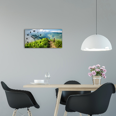 Glazen klok horizontaal Pad naar de top