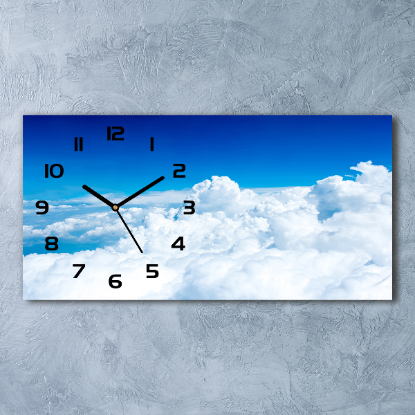 Glazen klok horizontaal Wolken vanuit vogelperspectief