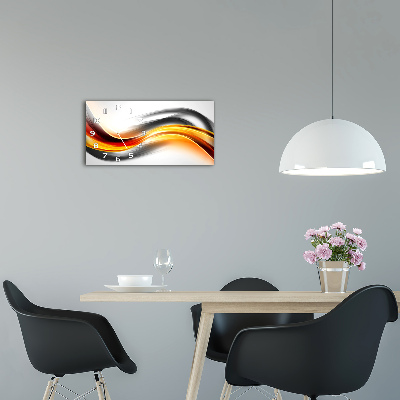 Glazen klok horizontaal Abstracte golven