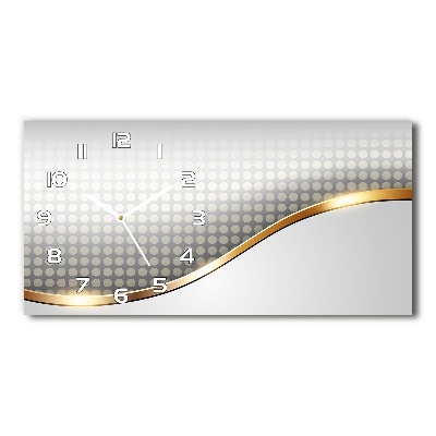 Langwerpige wandklok van glas Abstracte achtergrond