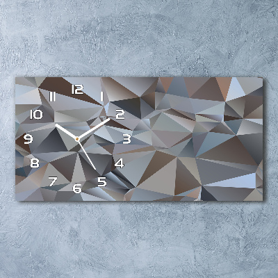Glazen klok horizontaal Abstracte driehoeken