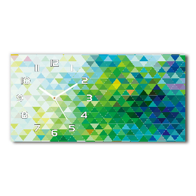 Glazen klok horizontaal Abstracte driehoeken