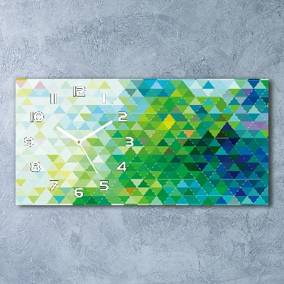 Glazen klok horizontaal Abstracte driehoeken