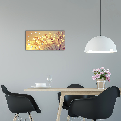 Glazen klok horizontaal Paardenbloemzaden