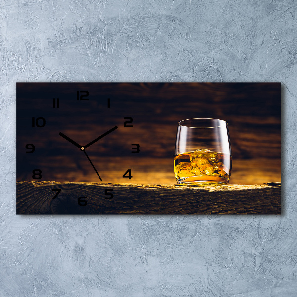 Glazen klok horizontaal Bourbon in een glas