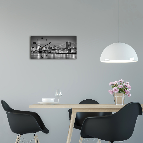 Glazen klok horizontaal Brooklynbrug