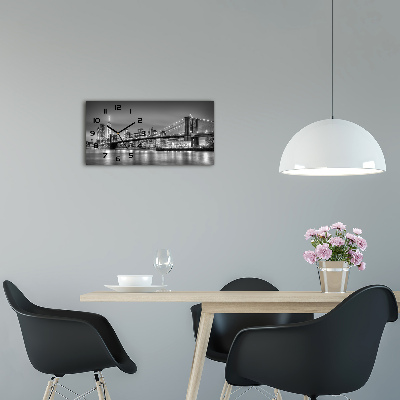 Glazen klok horizontaal Brooklynbrug