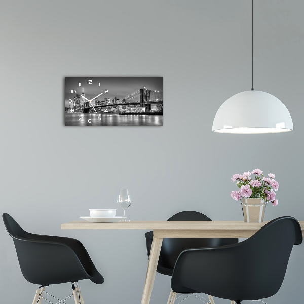 Glazen klok horizontaal Brooklynbrug