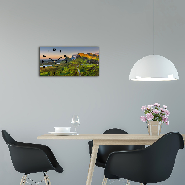 Glazen klok horizontaal Schotse Hooglanden