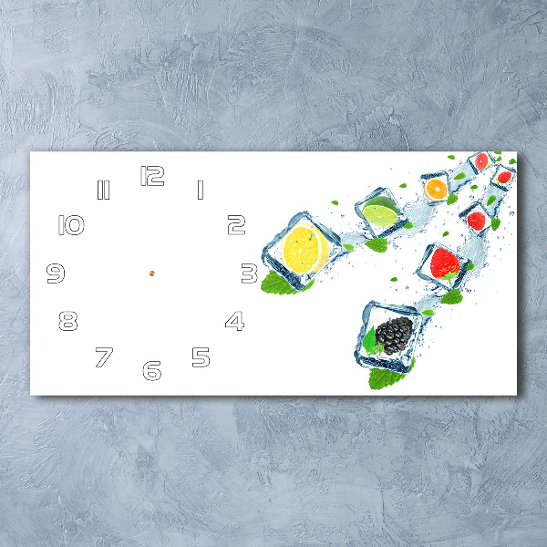 Glazen klok horizontaal Fruitblokjes