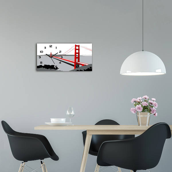 Glazen klok horizontaal San Francisco-brug