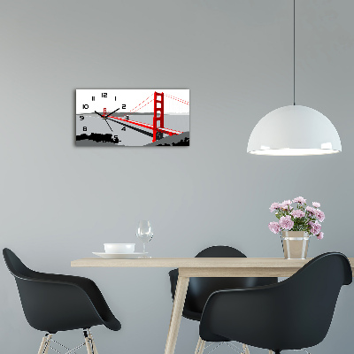 Glazen klok horizontaal San Francisco-brug