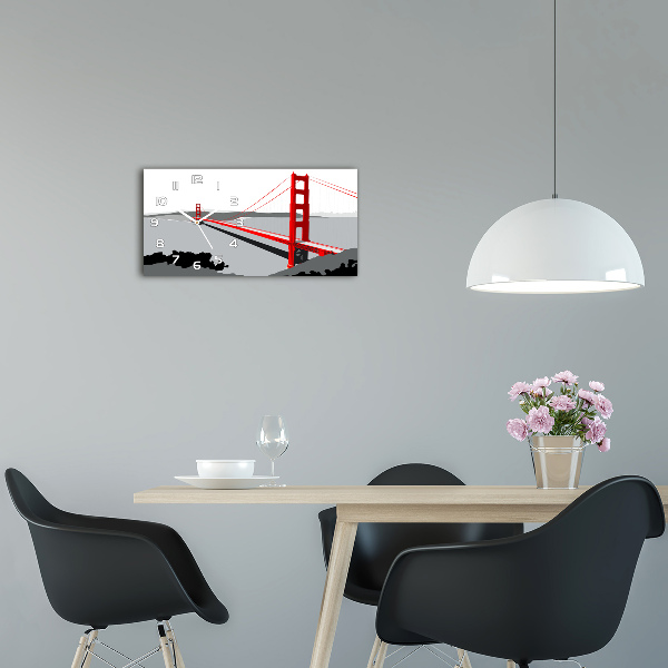 Glazen klok horizontaal San Francisco-brug