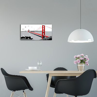 Glazen klok horizontaal San Francisco-brug