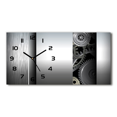 Glazen klok horizontaal Tandwielen abstractie