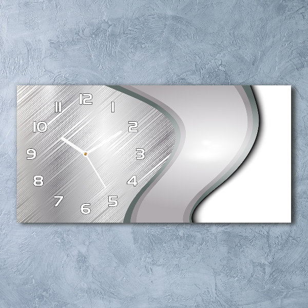 Glazen klok horizontaal Metaalabstractie