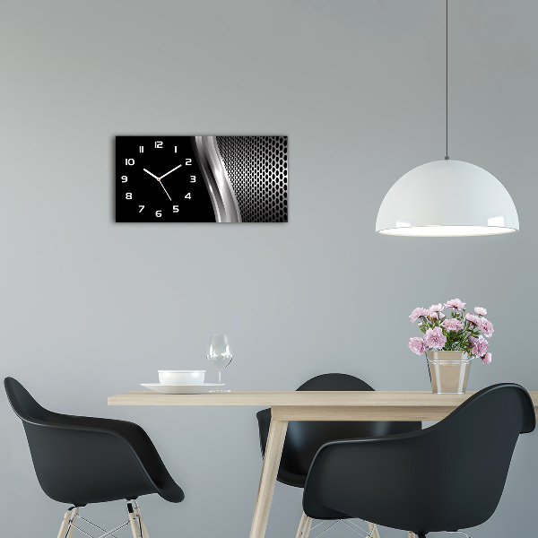 Glazen klok horizontaal Metaalabstractie